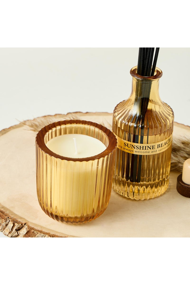 Sunshine Beach Scented Glass Reed Diffuser and Jar Candle Gift Set - Image 3